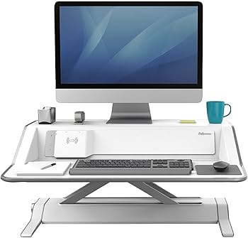 Fellowes Lotus Sit‑Stand Single Monitor Standing Desk Converter