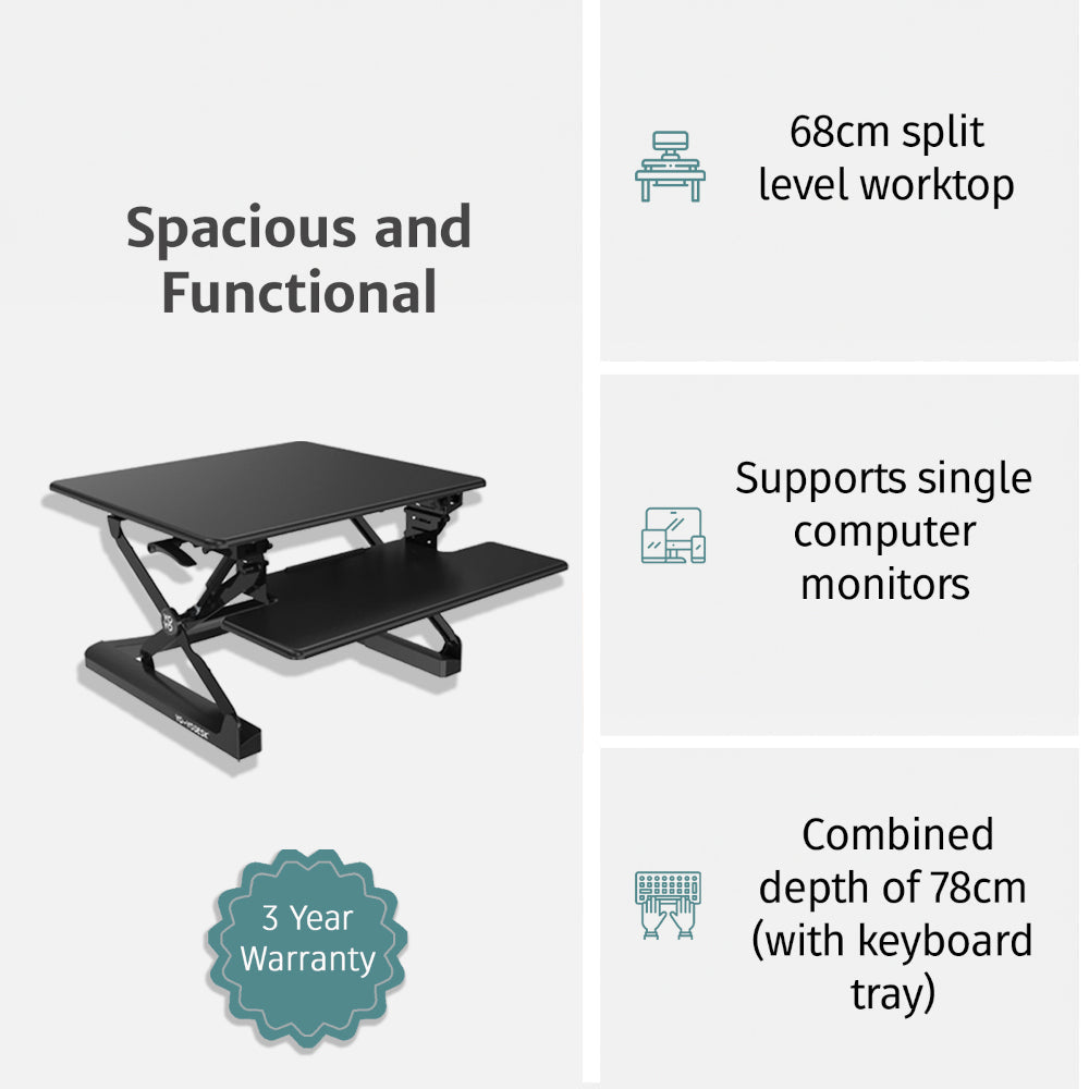Ergonomic Mini Single Monitor Standing Desk Converter