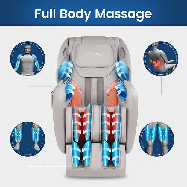 Rotai 3D, SL Heated Full Body Shiatsu Massage Chair Rotai