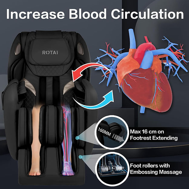 Rotai 3D, SL Heated Full Body Shiatsu Massage Chair Rotai