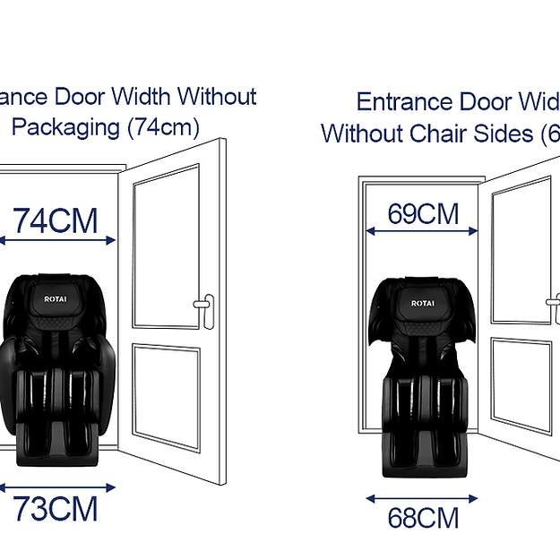 Rotai 3D, SL Heated Full Body Shiatsu Massage Chair Rotai