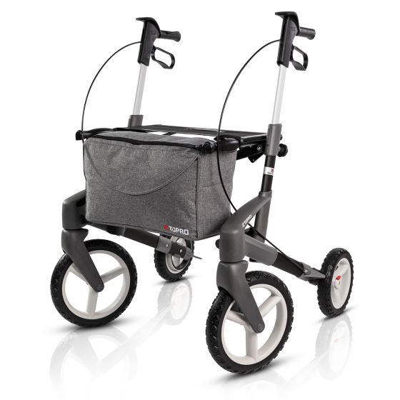 TOPRO Olympos ATR All-Terrain Rollator - Rugged Outdoor Mobility Solution Rollator TOPRO Black