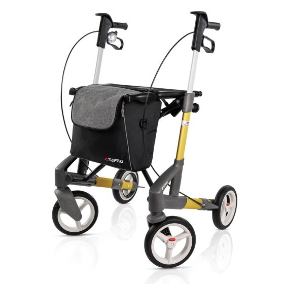 TOPRO Troja 5G Premium Mobility Walker - Advanced Lightweight Rollator Rollator TOPRO Yellow Small