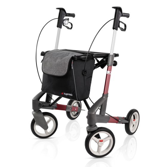TOPRO Troja 5G Premium Mobility Walker - Advanced Lightweight Rollator Rollator TOPRO Wine Red Small