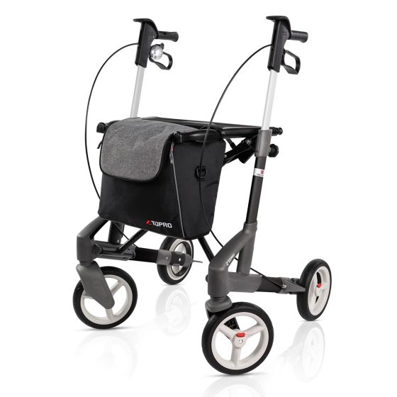 TOPRO Troja 5G Premium Mobility Walker - Advanced Lightweight Rollator Rollator TOPRO Black Small