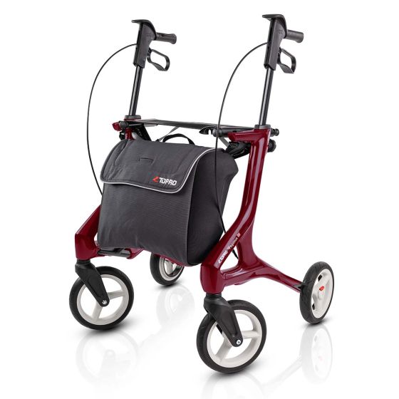 TOPRO Pegasus Carbon Rollator – Lightweight and Stylish Mobility Aid Rollator TOPRO Wine Red