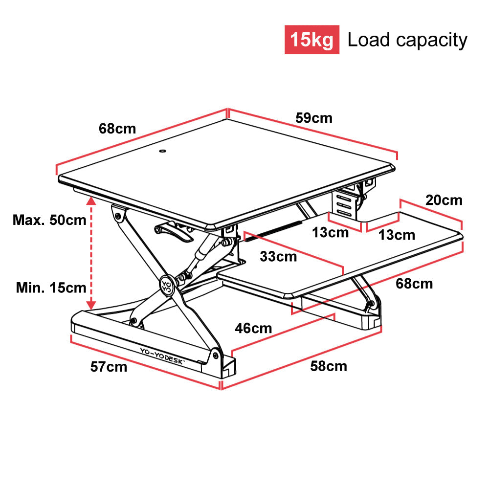 Ergonomic Mini Single Monitor Standing Desk Converter