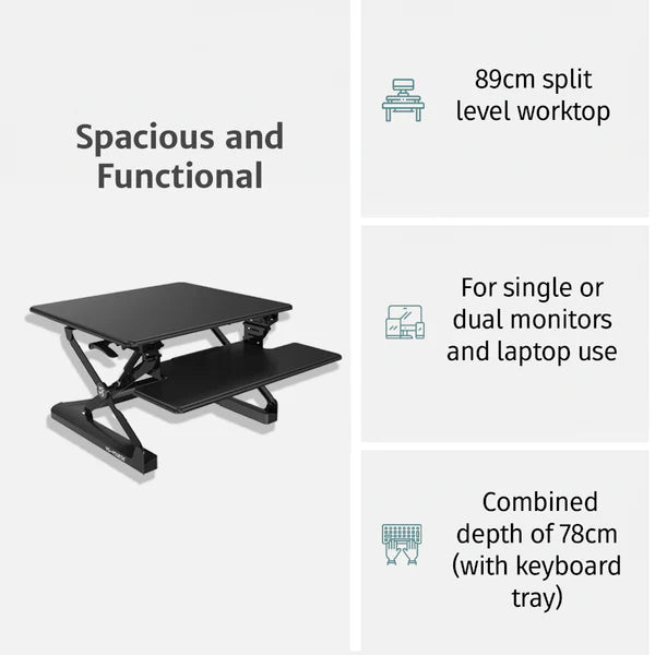 Ergonomic Dual Monitor Standing Desk Converter