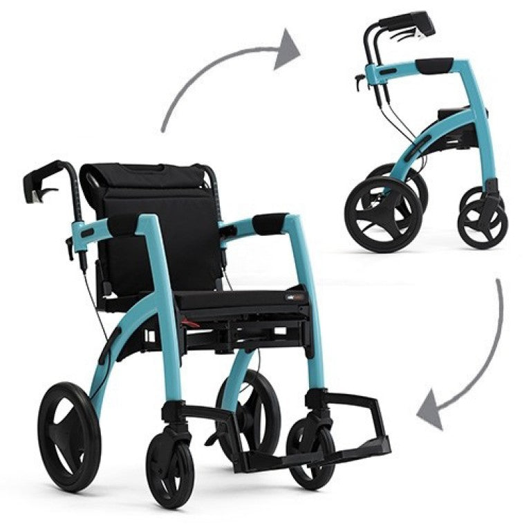Rollz Motion (2.1) : 2-in-1 Rollator and Wheelchair Rollator Rollz Island Blue