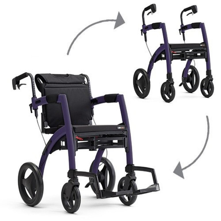 Rollz Motion (2.1) : 2-in-1 Rollator and Wheelchair Rollator Rollz Dark Purple