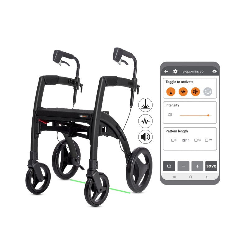 Rollz Motion Rhythm: Parkinson Rollator with Customizable Cues Rollator Rollz