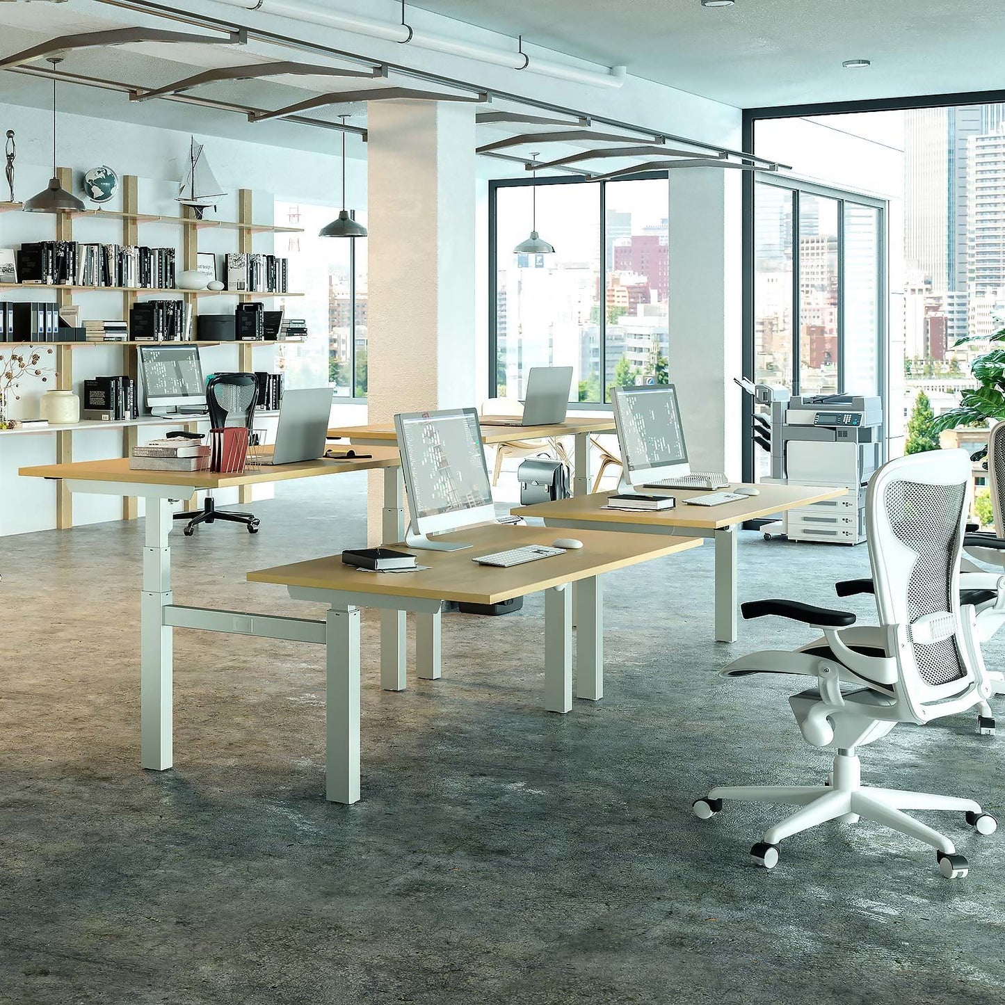 Conset Dual Motor Back-to-Back Standing Desk