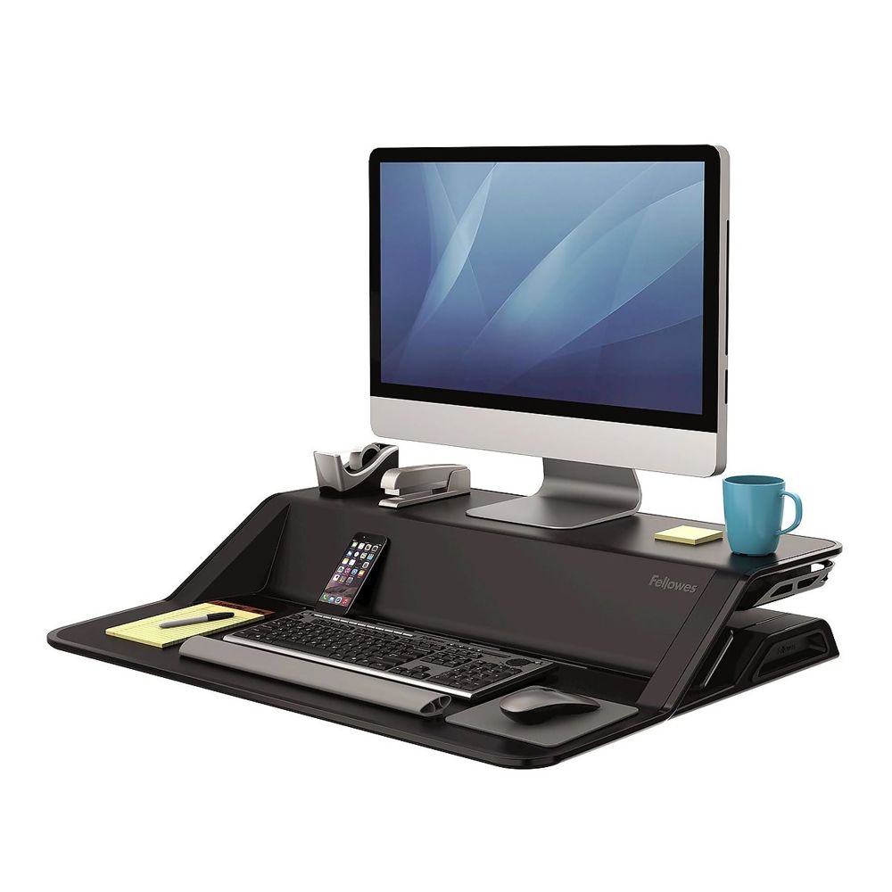 Fellowes Lotus Sit‑Stand Single Monitor Standing Desk Converter