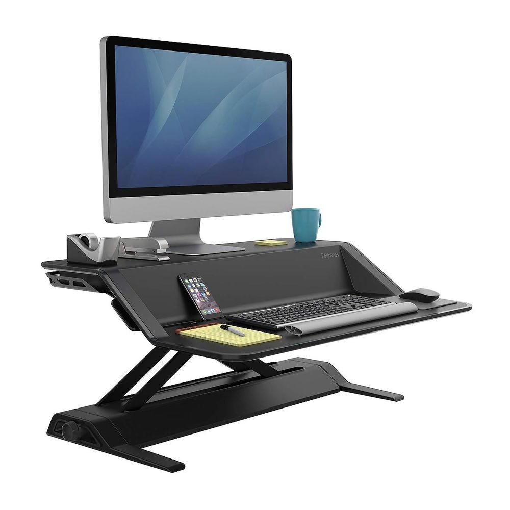 Fellowes Lotus Sit‑Stand Single Monitor Standing Desk Converter