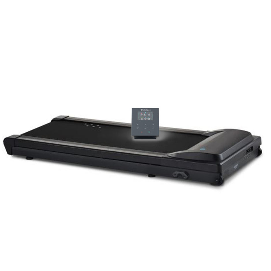 LifeSpan TR1200-Power Treadmill Desk with Glass Standing Desk + SC130 Smart Console