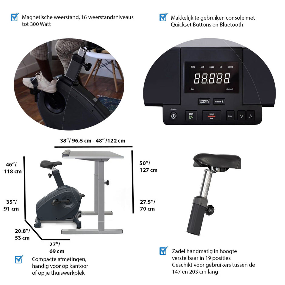LifeSpan C3-DT5 Desk Bike Desk Bike LifeSpan