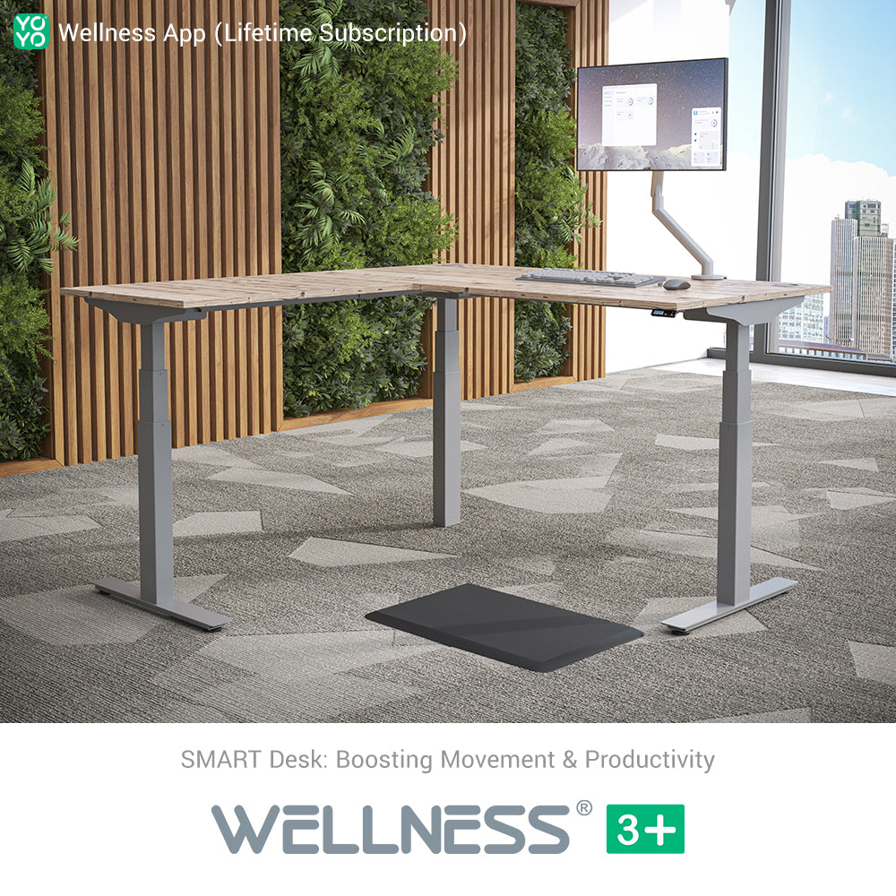 WELLNESS 3+ L-Shape Dual Motor SMART Standing Desk