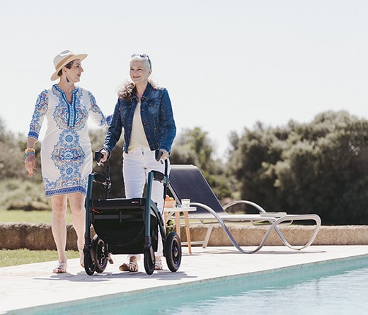 Rollz Motion Performance All-Terrain Rollator with Air Tires