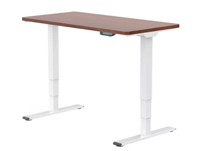 E5 Dual Motor Standing Desk Ergonest White Mahogany