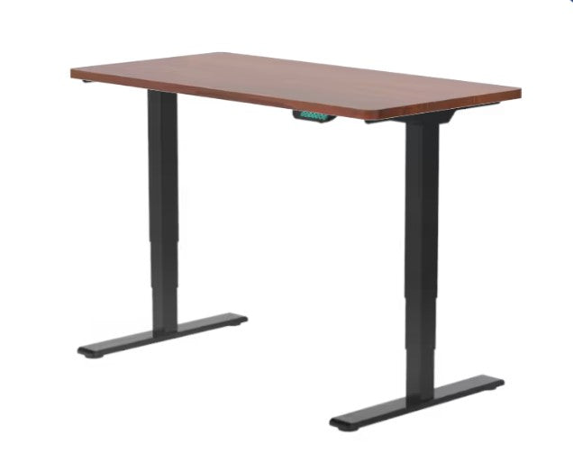 E5 Dual Motor Standing Desk Ergonest Black Mahogany