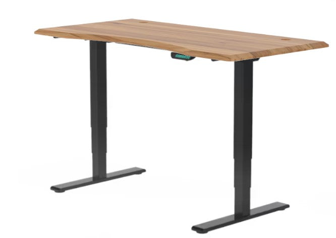 E5 Dual Motor Standing Desk Ergonest Black Brown(curved edges)