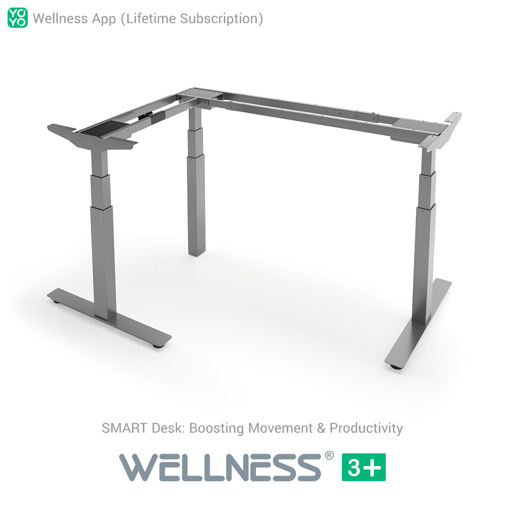 WELLNESS 3+ L-Shape Dual Motor SMART Standing Desk