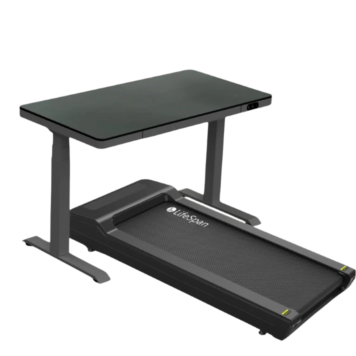 LifeSpan TR1200-Power Treadmill Desk with SC130 Smart Console + Glass Standing Desk