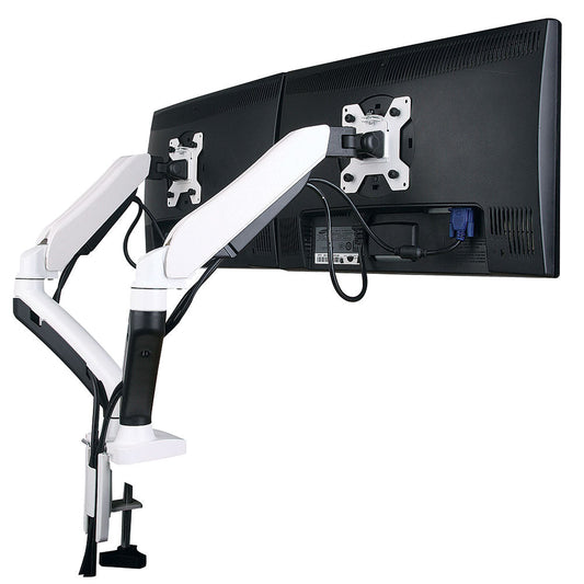 Ergonomic Gas Assisted Flat Screen Twin Monitor Arms