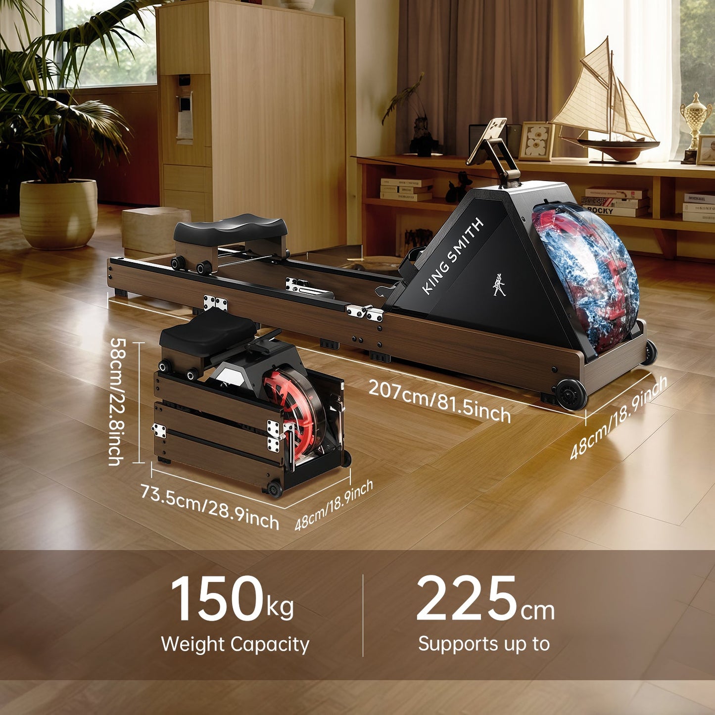 King Smith Fitness WR20 Water Rowing Machine