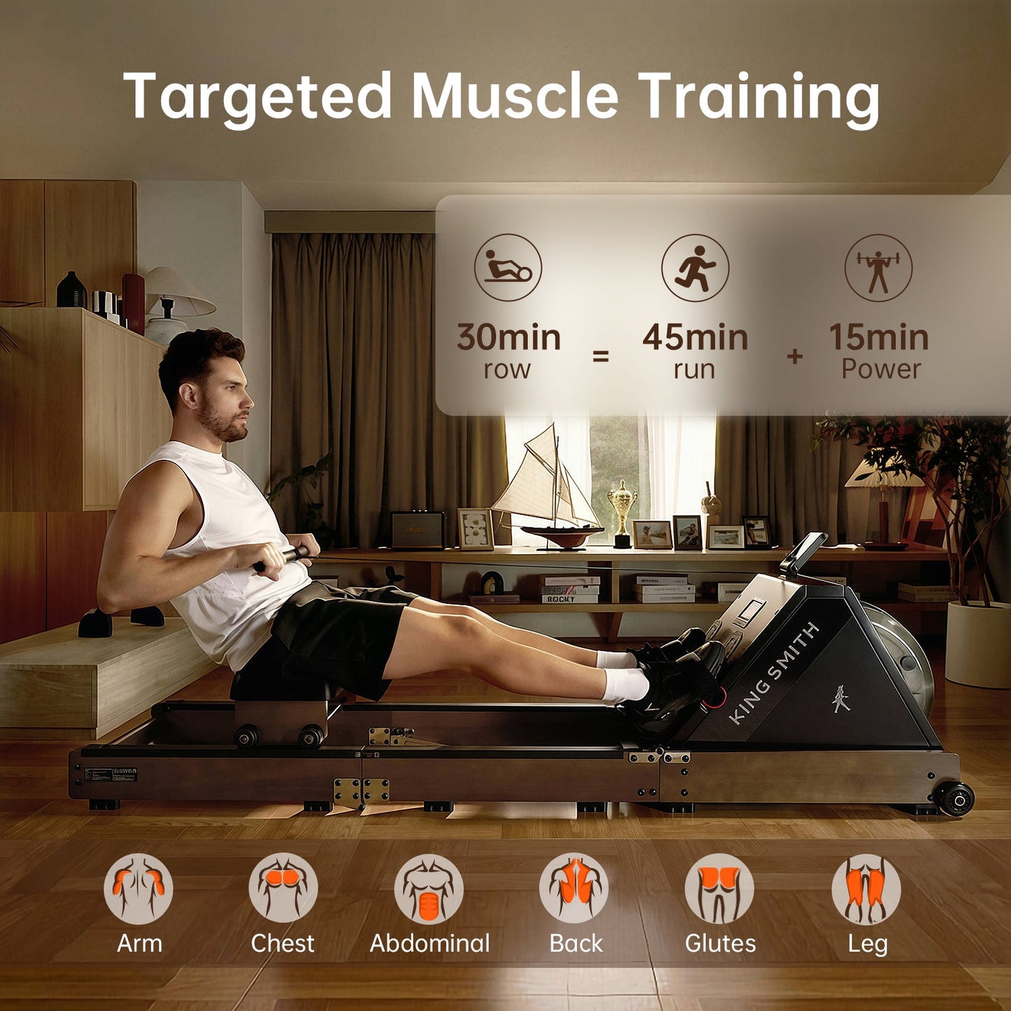King Smith Fitness WR20 Water Rowing Machine