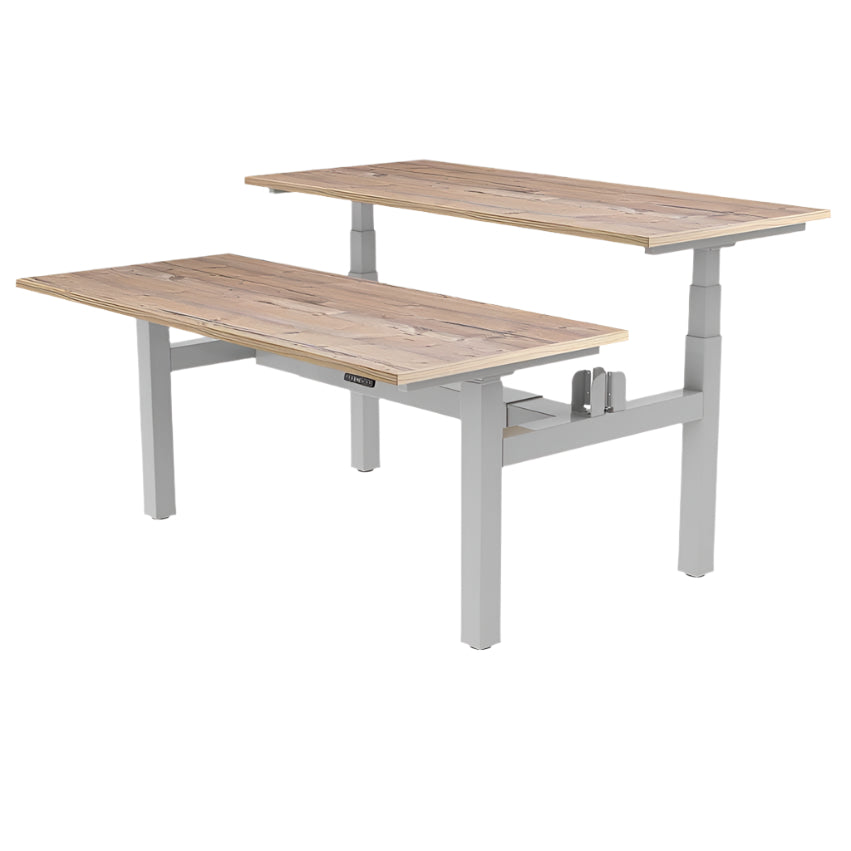 Yo-Yo DESK DUO+ YO-YO DESK Silver Timber