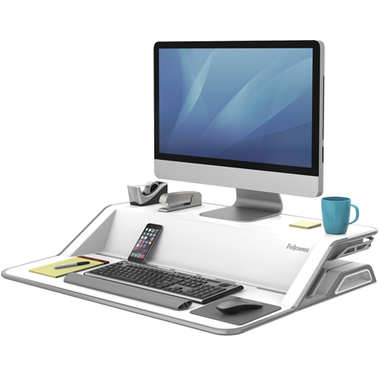 Fellowes Lotus Sit‑Stand Single Monitor Standing Desk Converter