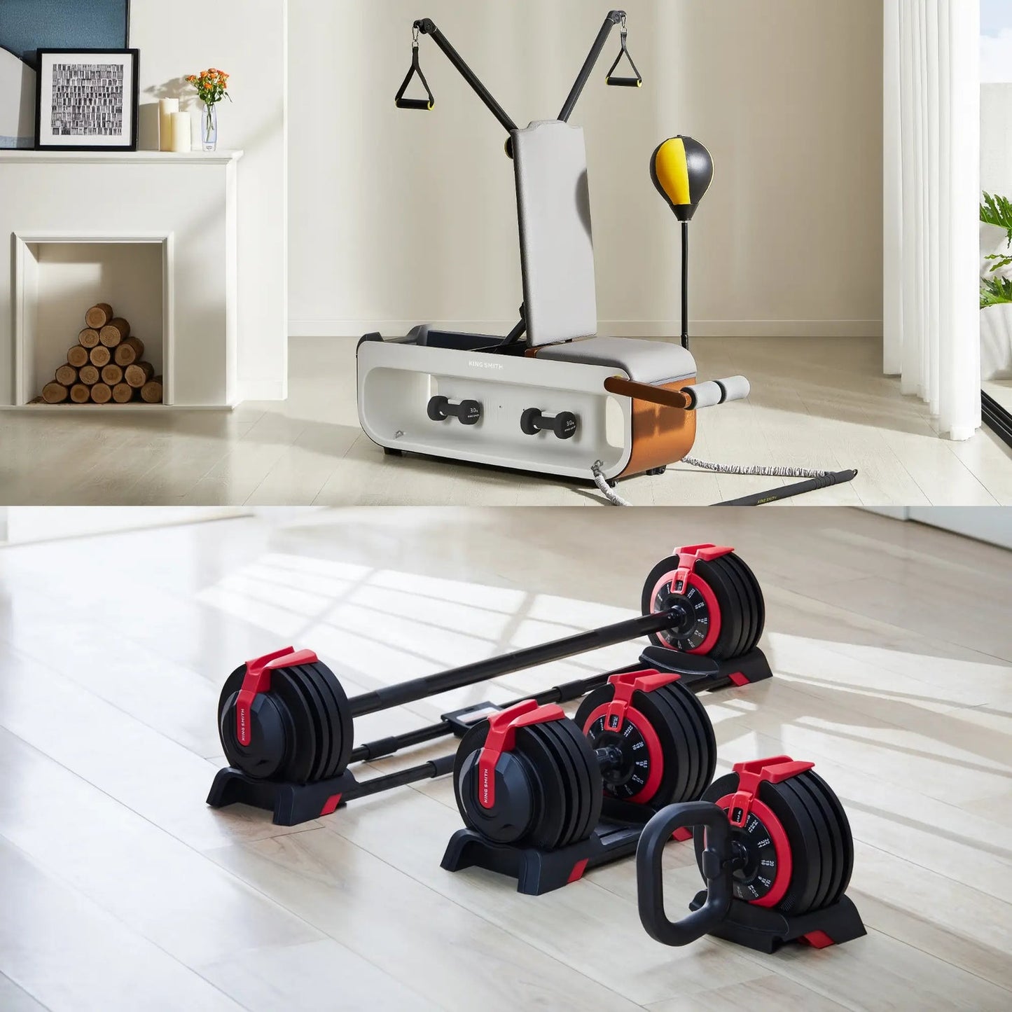 Strength training Home Fitness Bundle- Weight Bench + 24kg Adjustable Dumbbell