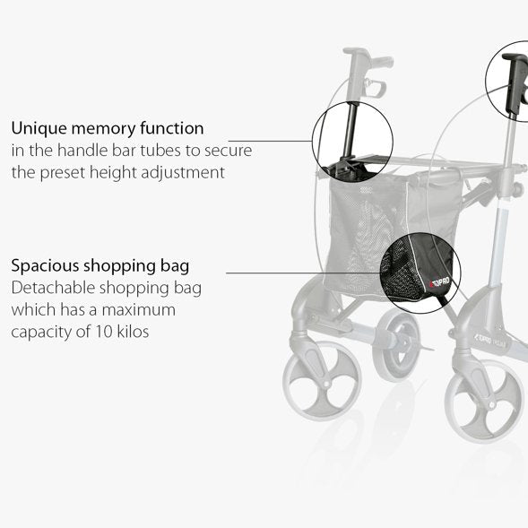 TOPRO Troja Neuro Advanced Mobility Rollator with Automatic Braking System Rollator TOPRO