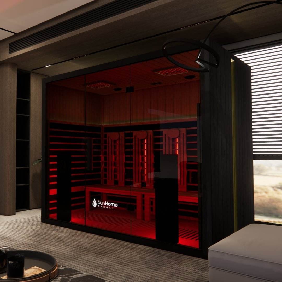 Sun Home Eclipse™ Four-Person Red Light & Infrared Sauna