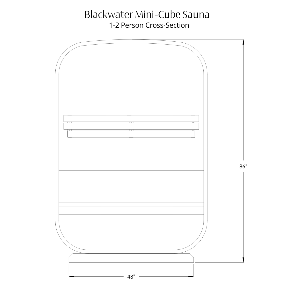 Blackwater 1-2 Person Outside Mini-Cube Sauna
