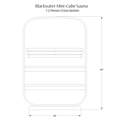 Blackwater 1-2 Person Outside Mini-Cube Sauna