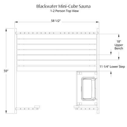 Blackwater 1-2 Person Outside Mini-Cube Sauna
