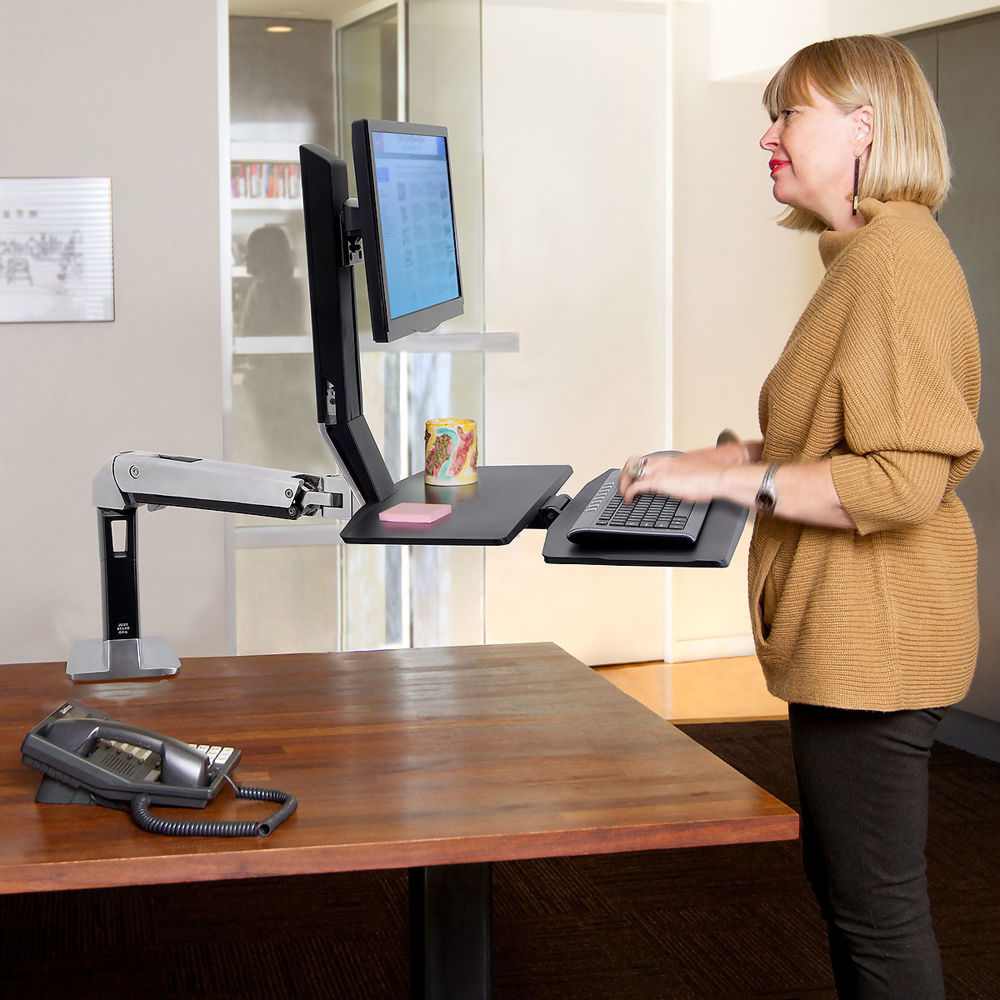 Ergotron WorkFit-A Single LD: An Adjustable Standing Desk Converter with Integrated Worksurface