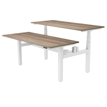 Yo-Yo DESK DUO+ YO-YO DESK White Nebraska Oak