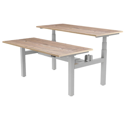 Yo-Yo DESK DUO+ YO-YO DESK Silver Timber