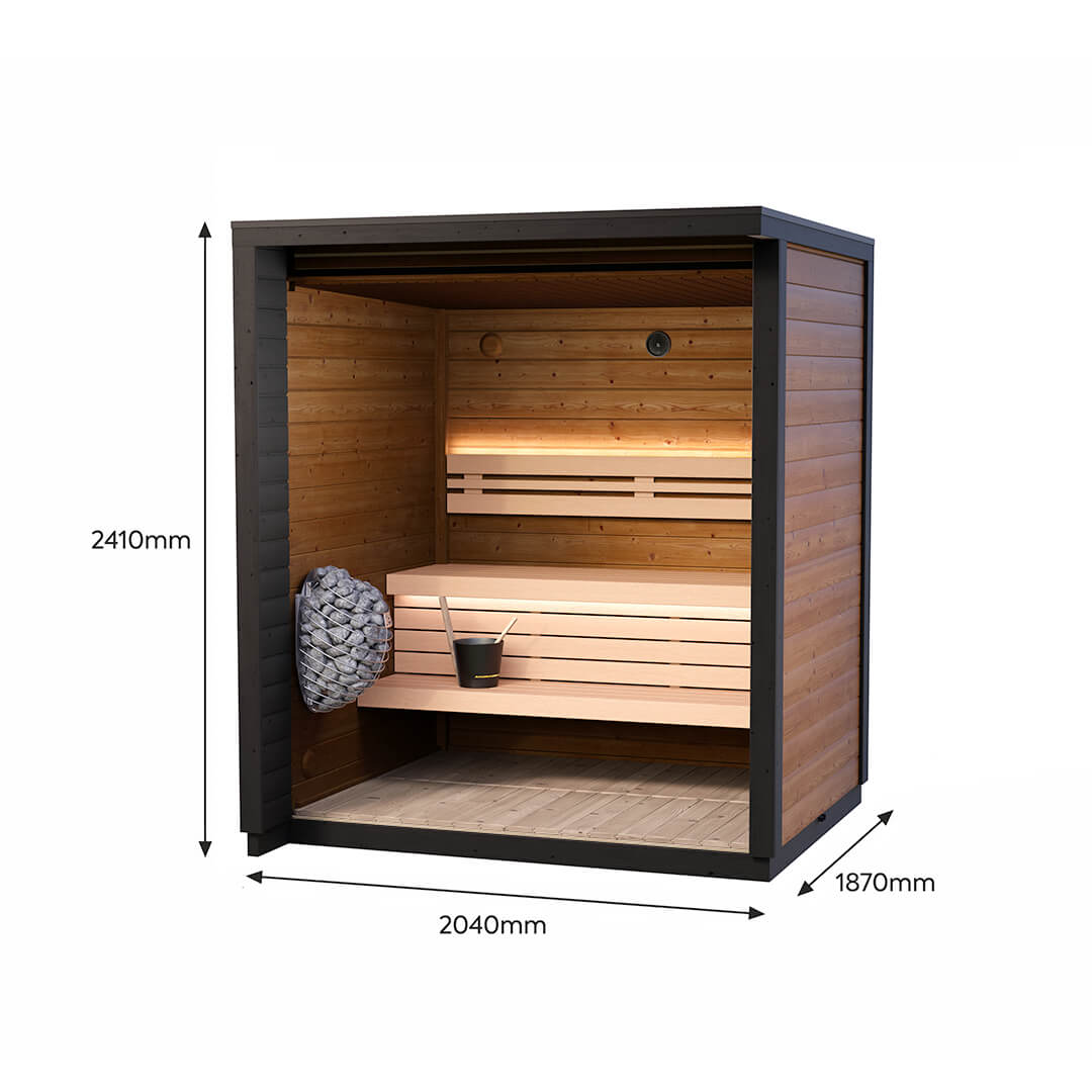 Compact Outdoor Sauna Kit – Patio XXS 3-Person Thermowood Cabin for Garden & Patio
