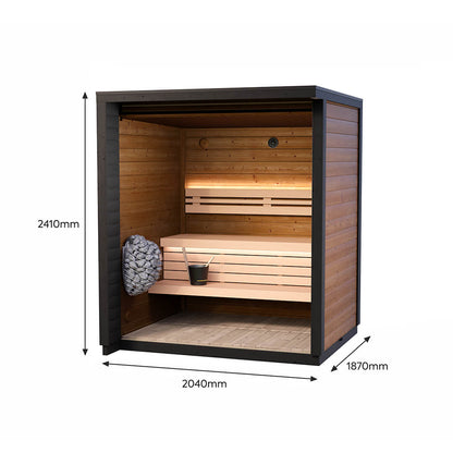 Compact Outdoor Sauna Kit – Patio XXS 3-Person Thermowood Cabin for Garden & Patio
